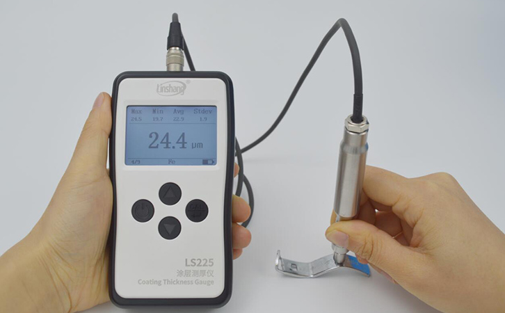 鍍層測厚儀LS225+F500測量五金件 鍍層測厚儀LS225+F500測量五金件